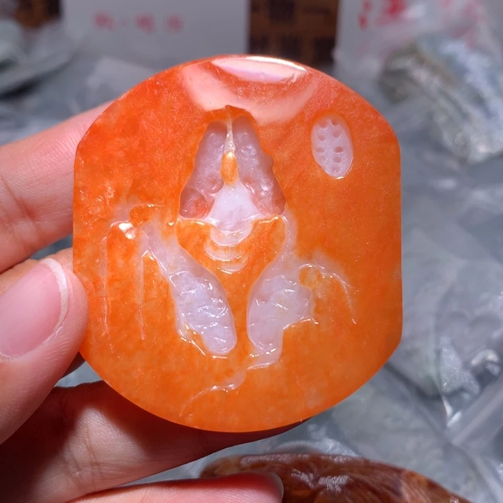 翡翠未镶嵌颈饰保真天然A货翡翠
