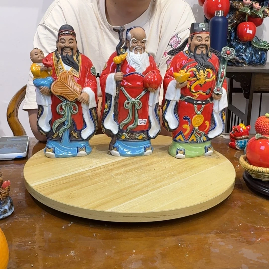 陶瓷福禄寿三星摆件
