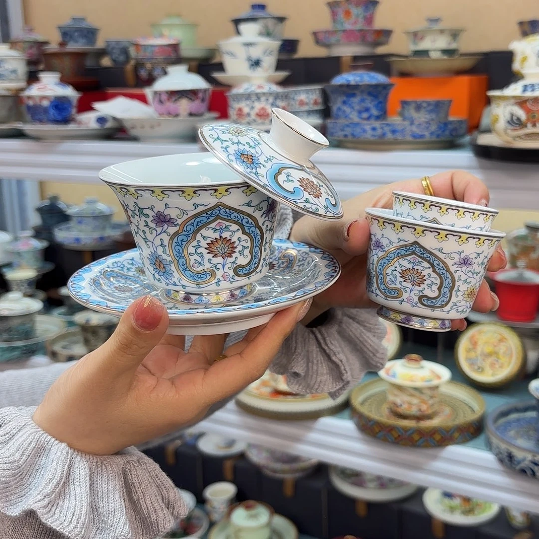 盖碗还不错，好看！