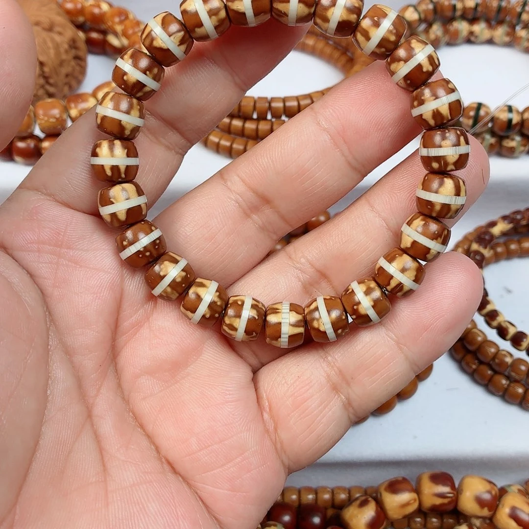 紫金鼠手串实心三花一线天