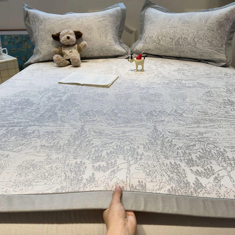 A类母婴级夏季100%冰丝席凉席夏天专用可机洗单双人凉感空调软席