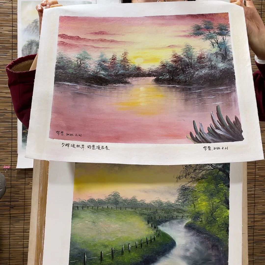 油画家****成手绘油画大薇菜菜直播间