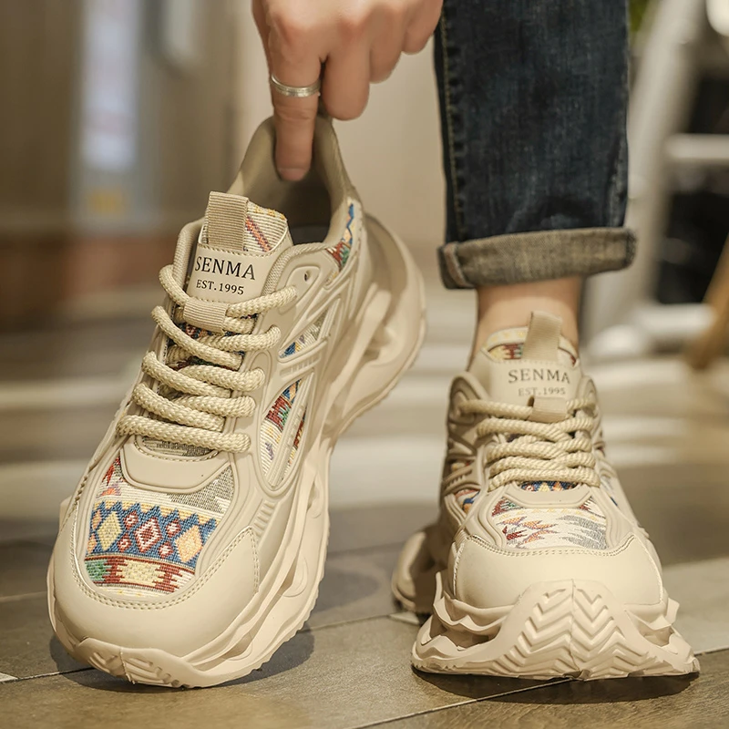 SENMA/森马2025秋季新款百搭潮流老爹鞋时尚男厚底增高运动休闲鞋