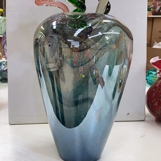 琉璃花瓶高31厘米口径9厘米