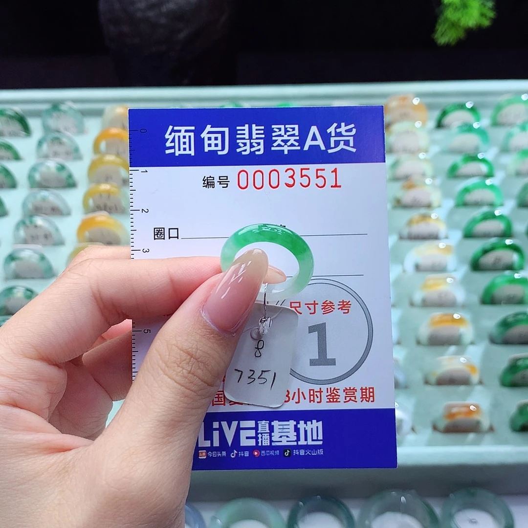翡翠戒指未镶嵌8号
