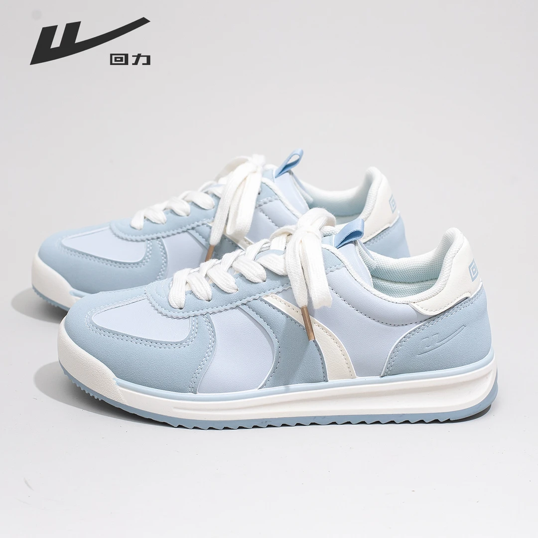 回力德训鞋2025春季新款蓝色板鞋平底软底复古休闲百小白鞋女
