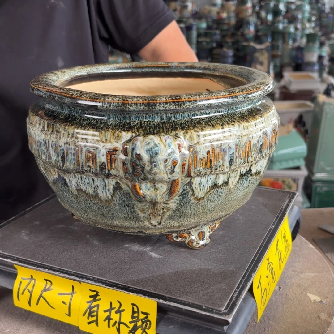。一风堂石湾花盆 微瑕 内20*13