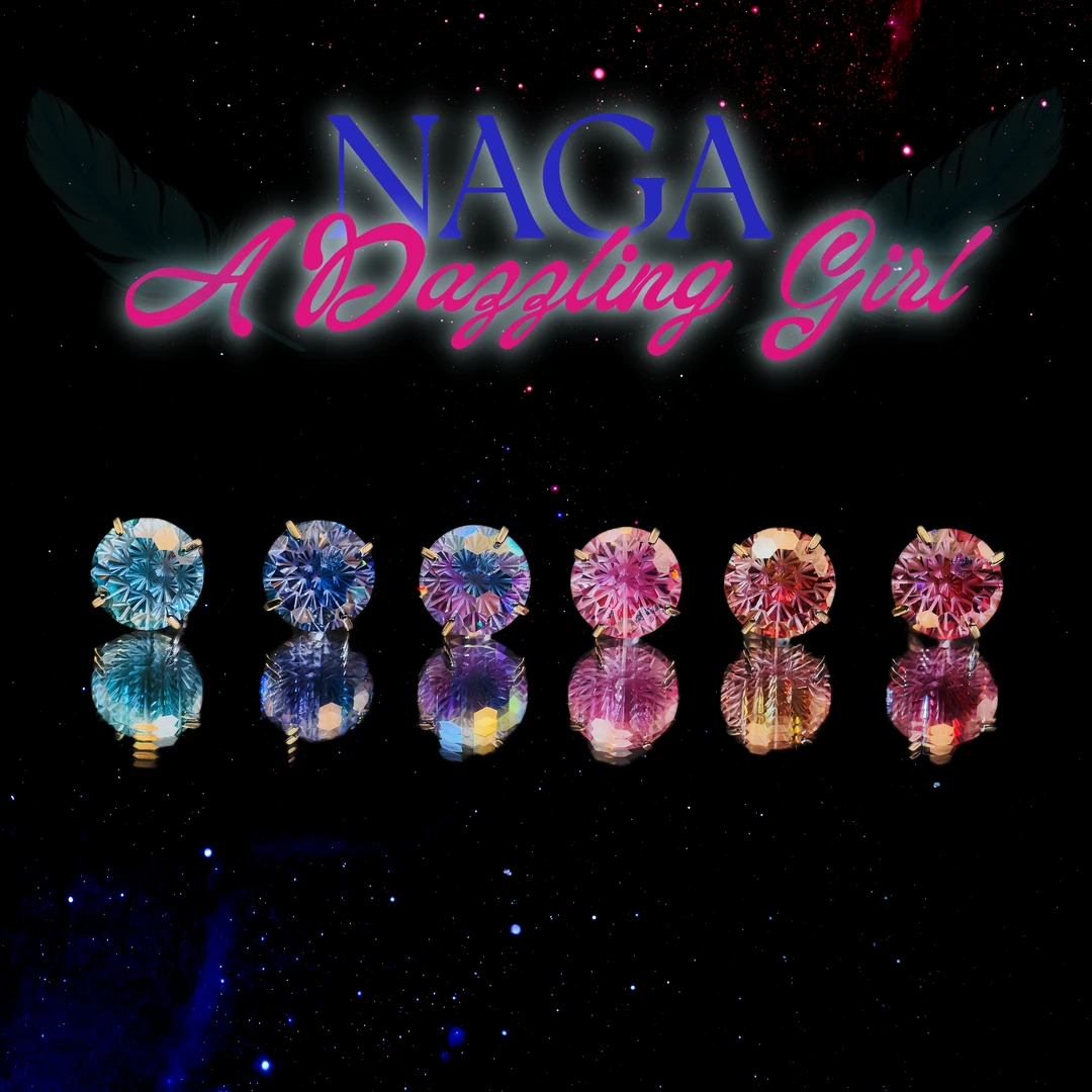 钛合金锆石耳饰 钛合金超闪8mm渐变烟花切耳钉0.9牙防敏