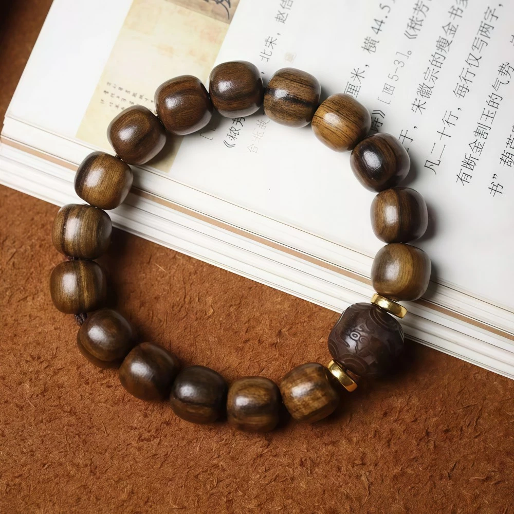 小叶紫檀桶珠单圈-无礼盒-32362