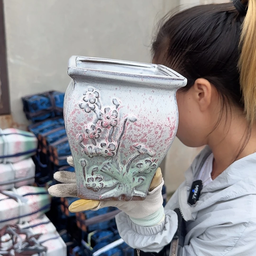 紫砂花盆王嫂花盆0624-226高17口14