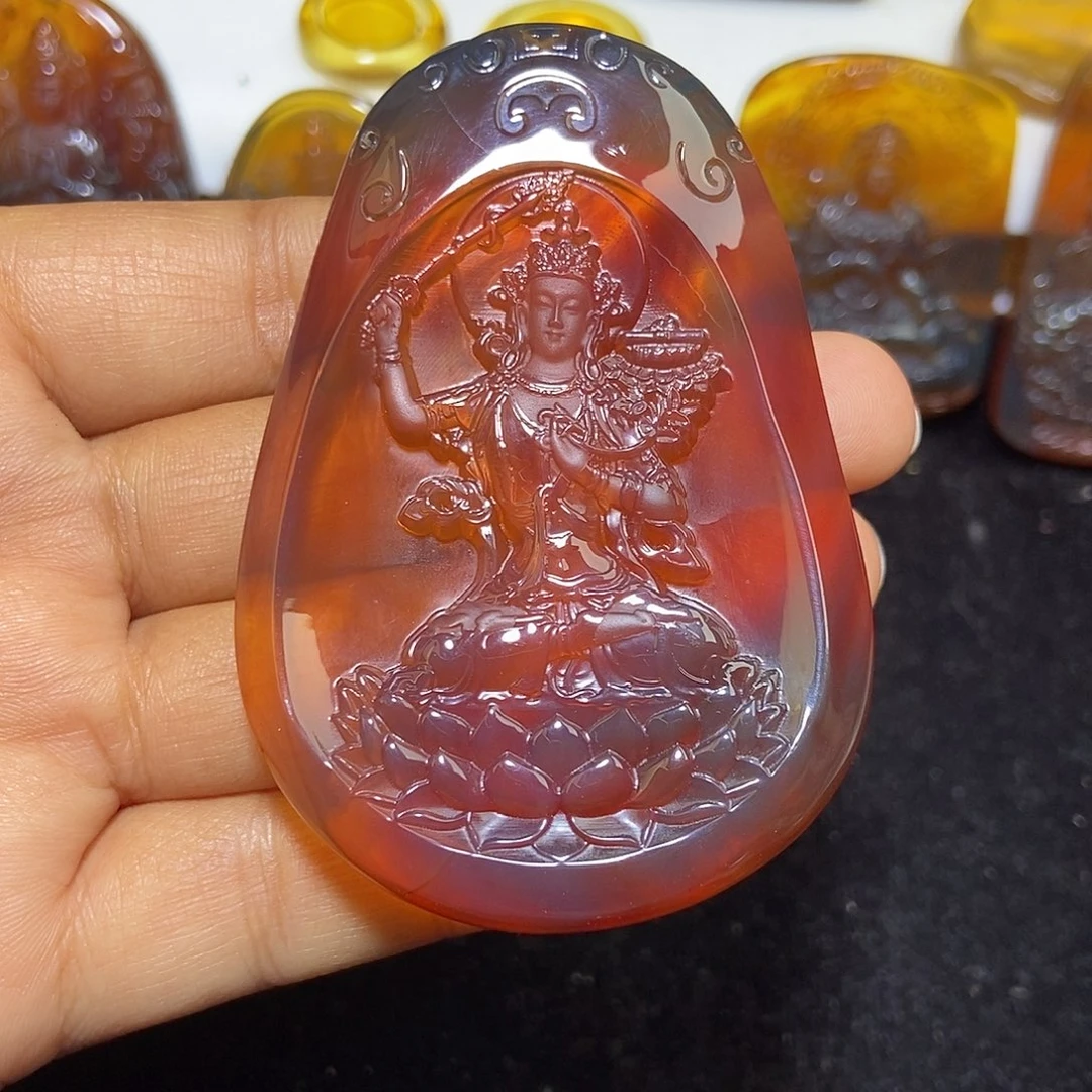 琥珀未镶嵌颈饰缅甸天然琥珀吊坠