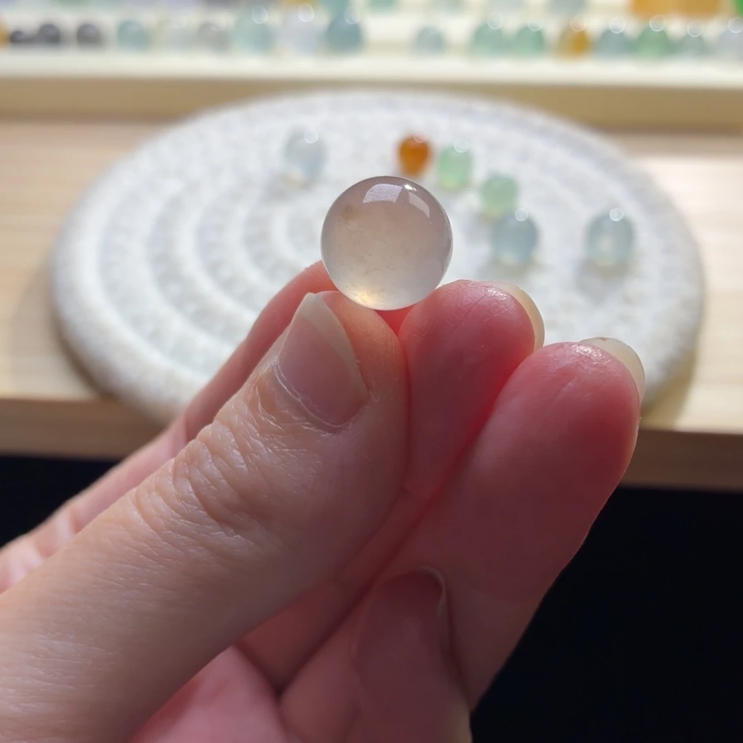 两***孩翡翠散珠翡翠1915