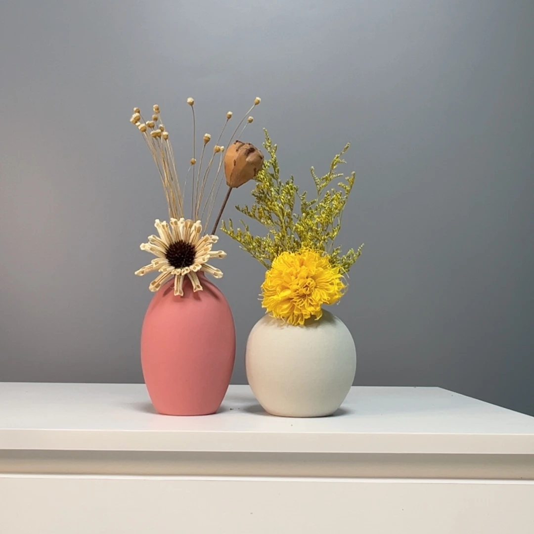 陶瓷花瓶景德镇手作陶瓷花瓶摆件无孔