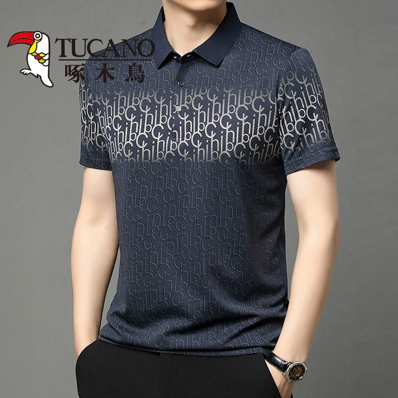 TUCANO/啄木鳥夏季短袖POLO男士中年休闲时尚短袖翻领T恤清凉上衣