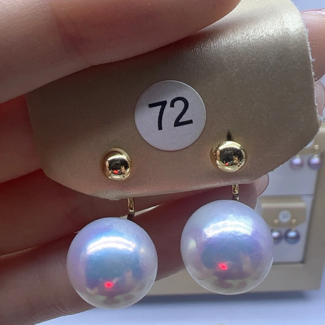 银S925镶嵌淡水珍珠耳饰