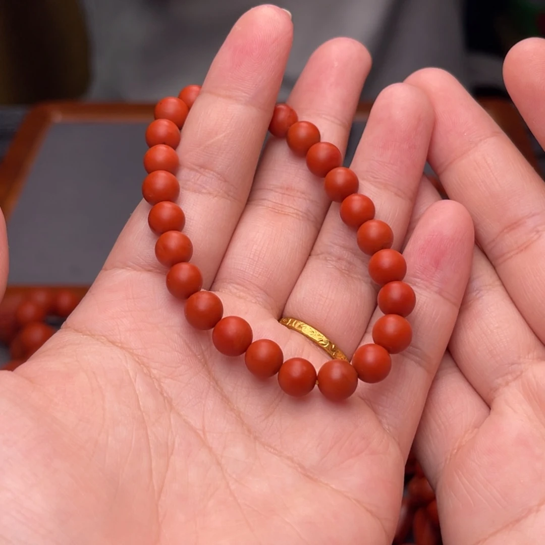 未镶嵌配饰卡7.5毫米南红玛瑙