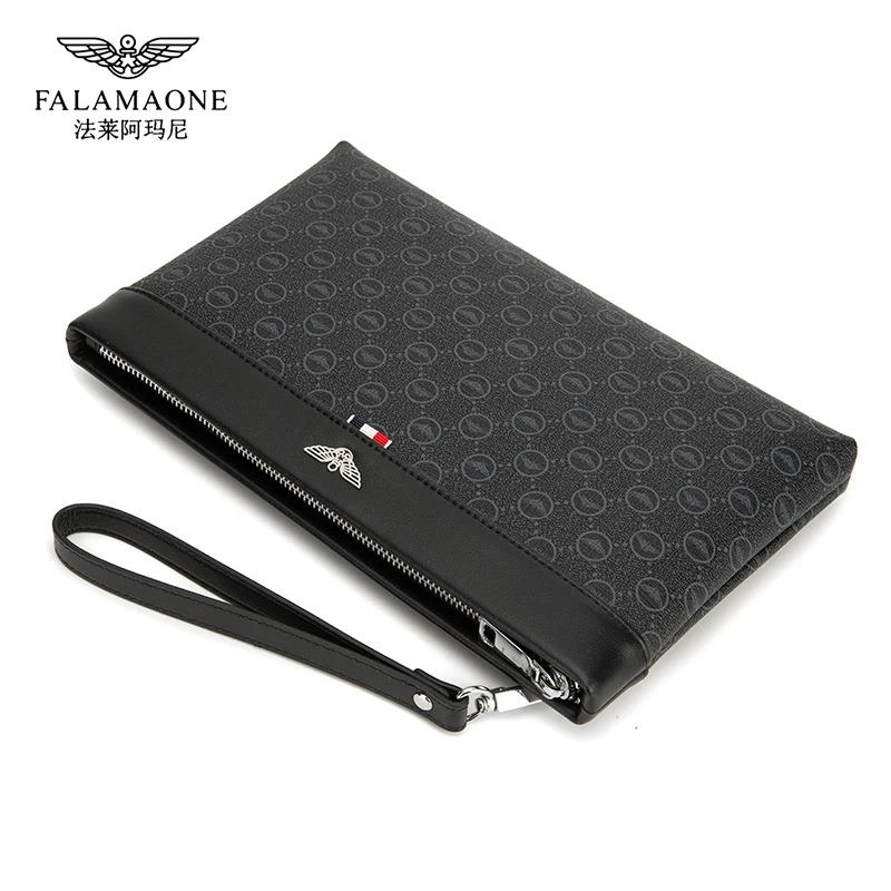 法莱阿玛尼男士手包多功能钱夹时尚信封包经典卡包潮流休闲手拿包