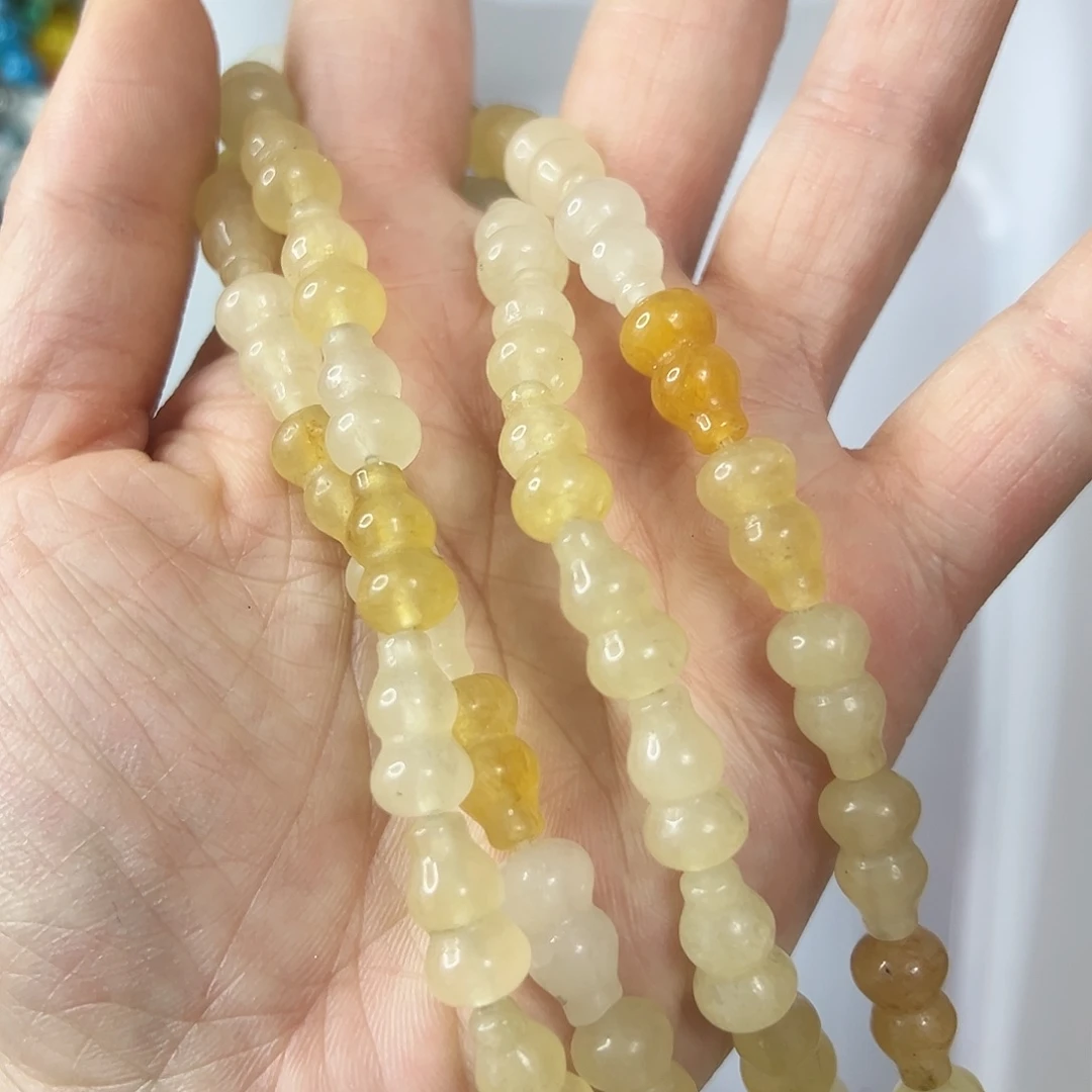 玛瑙/玉髓未镶嵌珠宝半成品，金丝玉葫芦26颗