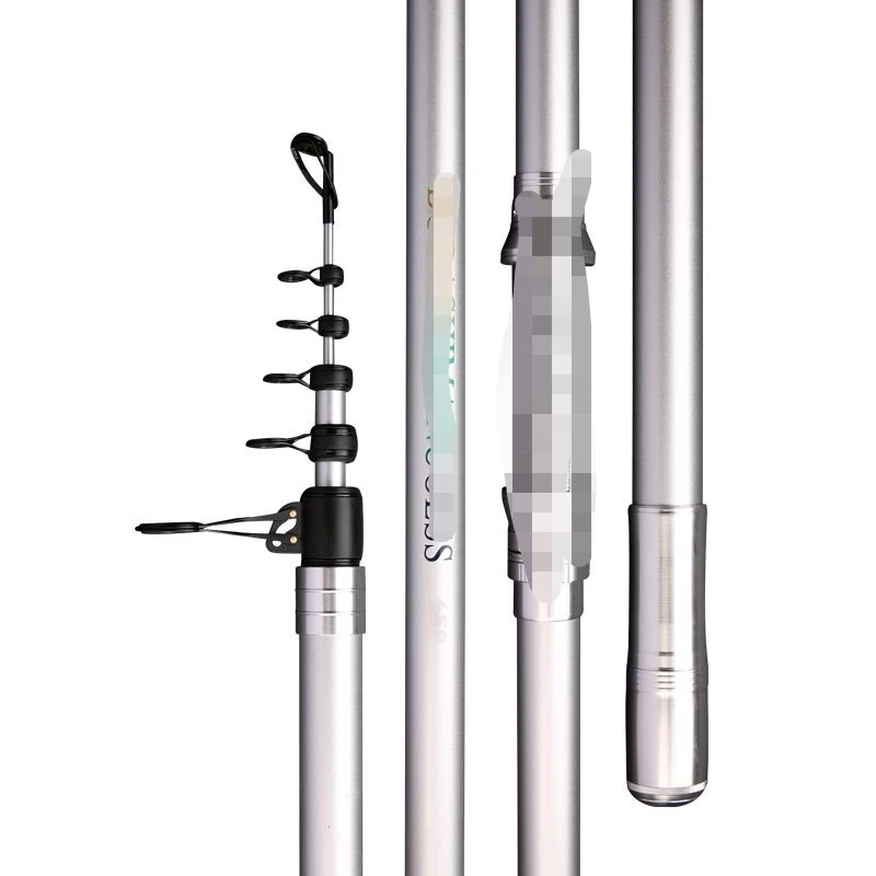 银白色远投杆先经4.0大物杆鲢鳙杆巨物杆超强超硬