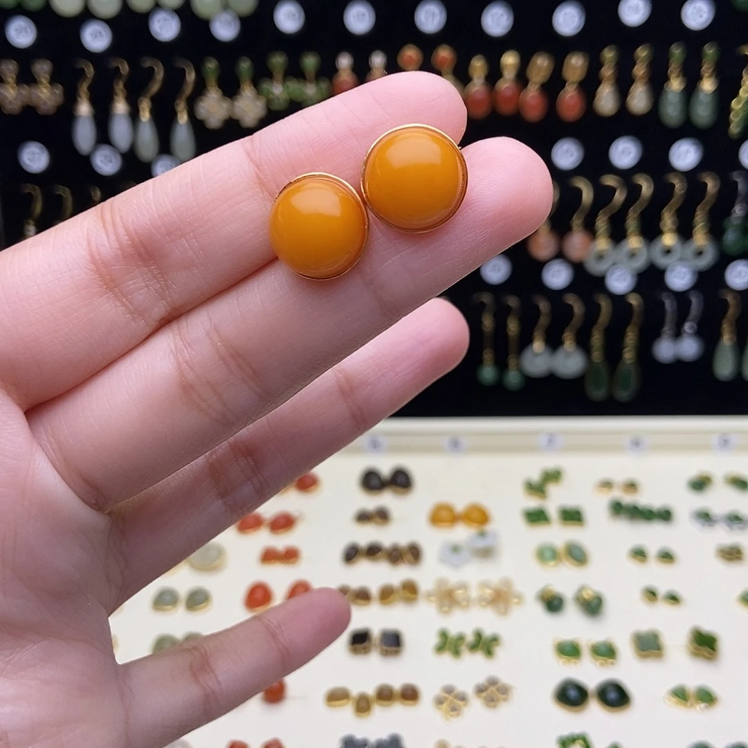 南红玛瑙银S925镀金镶嵌颈饰