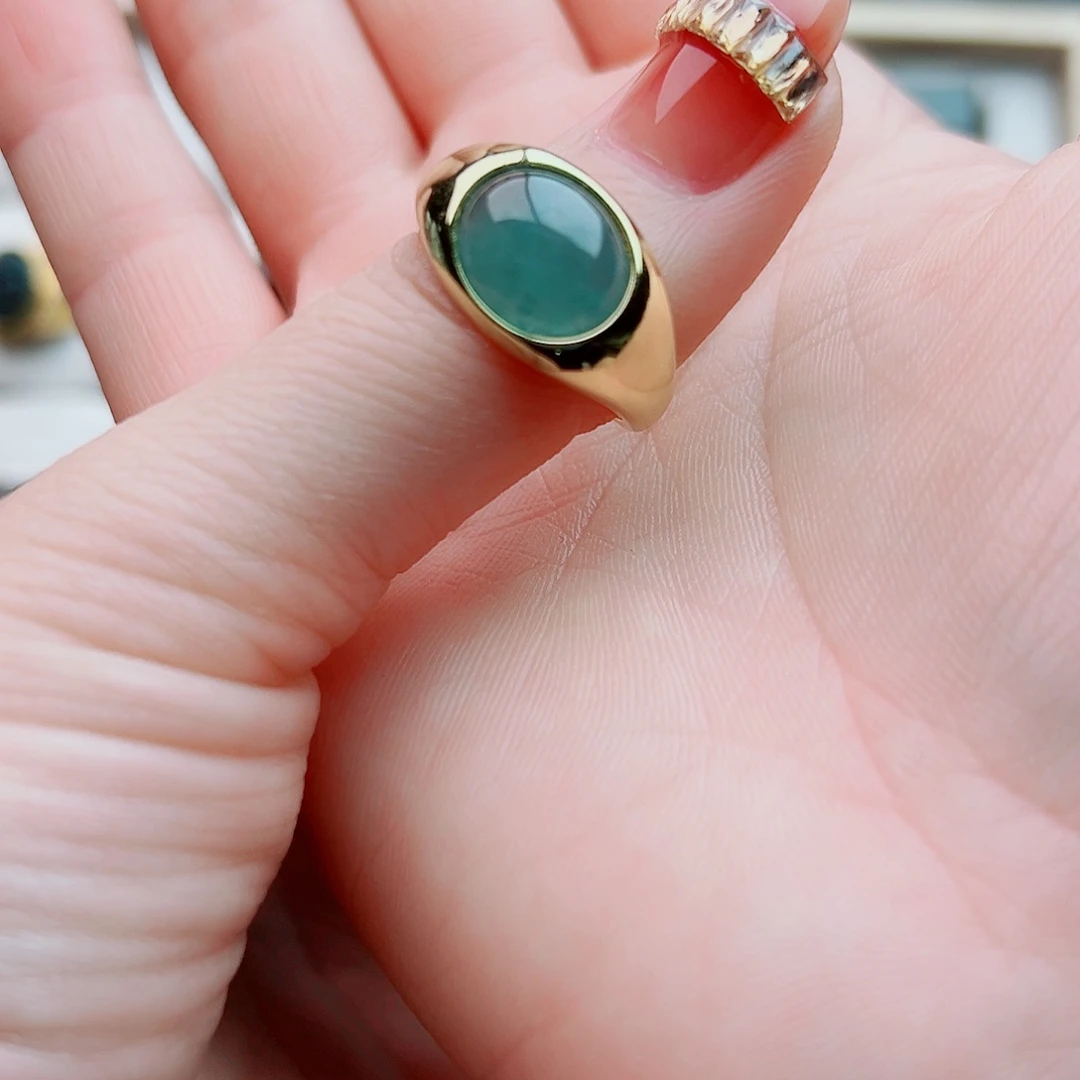 未镶嵌戒指翡翠踏*河