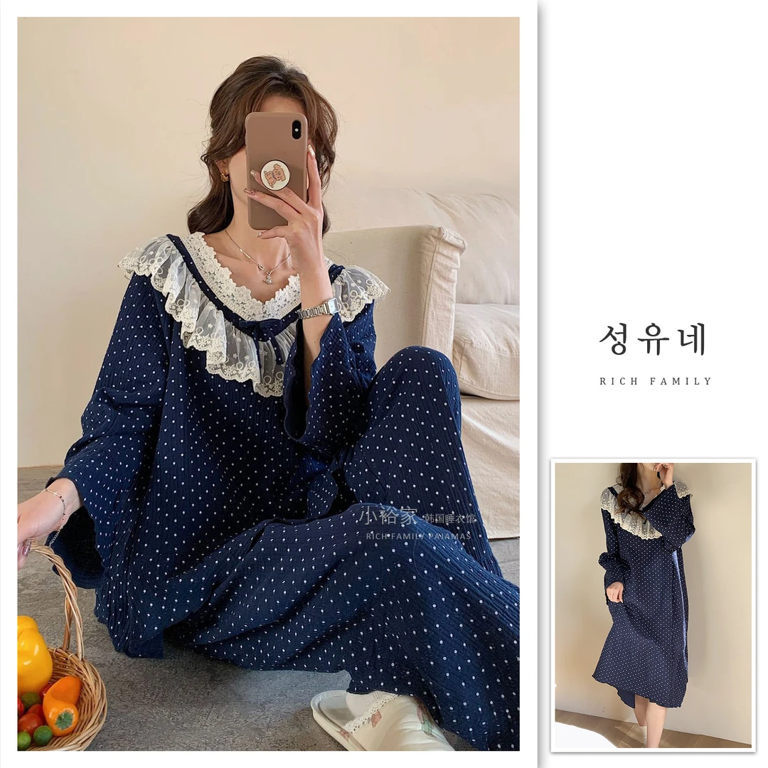 蕾丝公主风/2025新品/某红薯爆款/韩国ins风/时尚减龄/女家居服