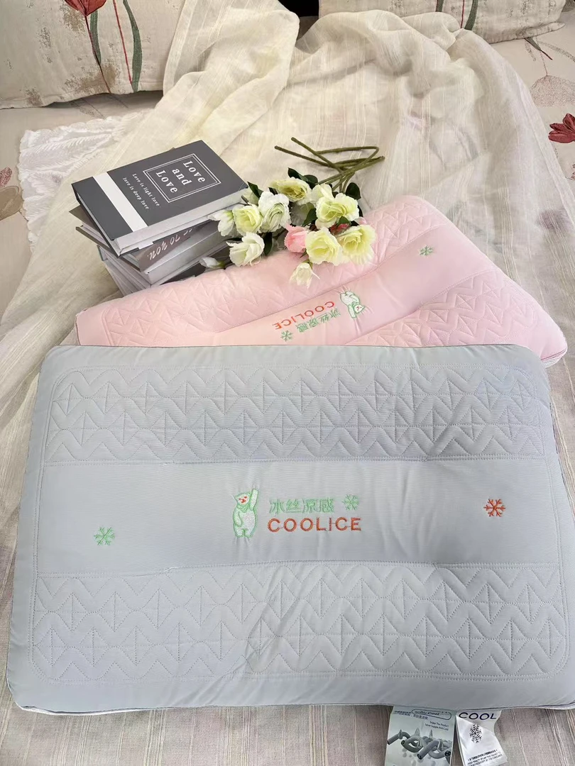 48*74冰丝冷感一体枕芯可拆卸夏凉枕双面一凉一暖