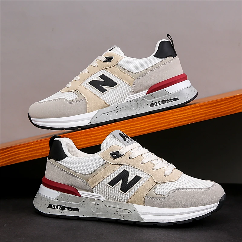 NEW BOLUNE/新百伦正品2025新款运动休闲鞋情侣百搭阿甘鞋男士鞋