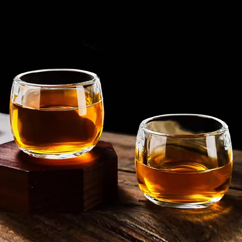 【回馈粉丝】1只装扳指杯白酒杯玻璃杯主人品茗杯扳指杯闻香茶杯