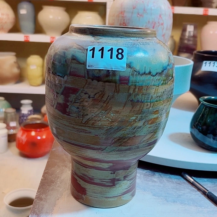 鑫***金花瓶摆件摆件陶瓷花瓶摆件口11 高28，118