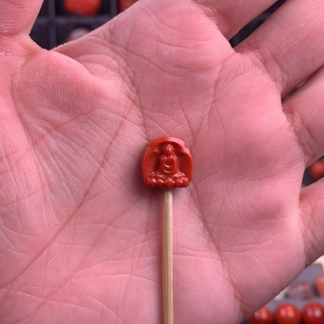 南红玛瑙精工背云无面佛12+未镶嵌