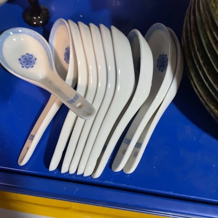 瓷片磁州窑釉中彩汤勺十个