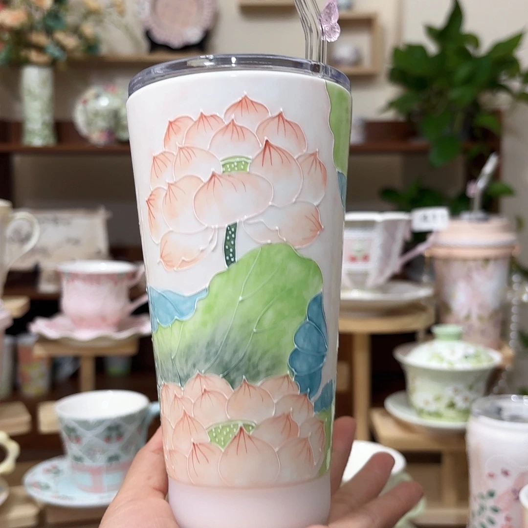 冒****手绘创意高温釉下彩陶瓷