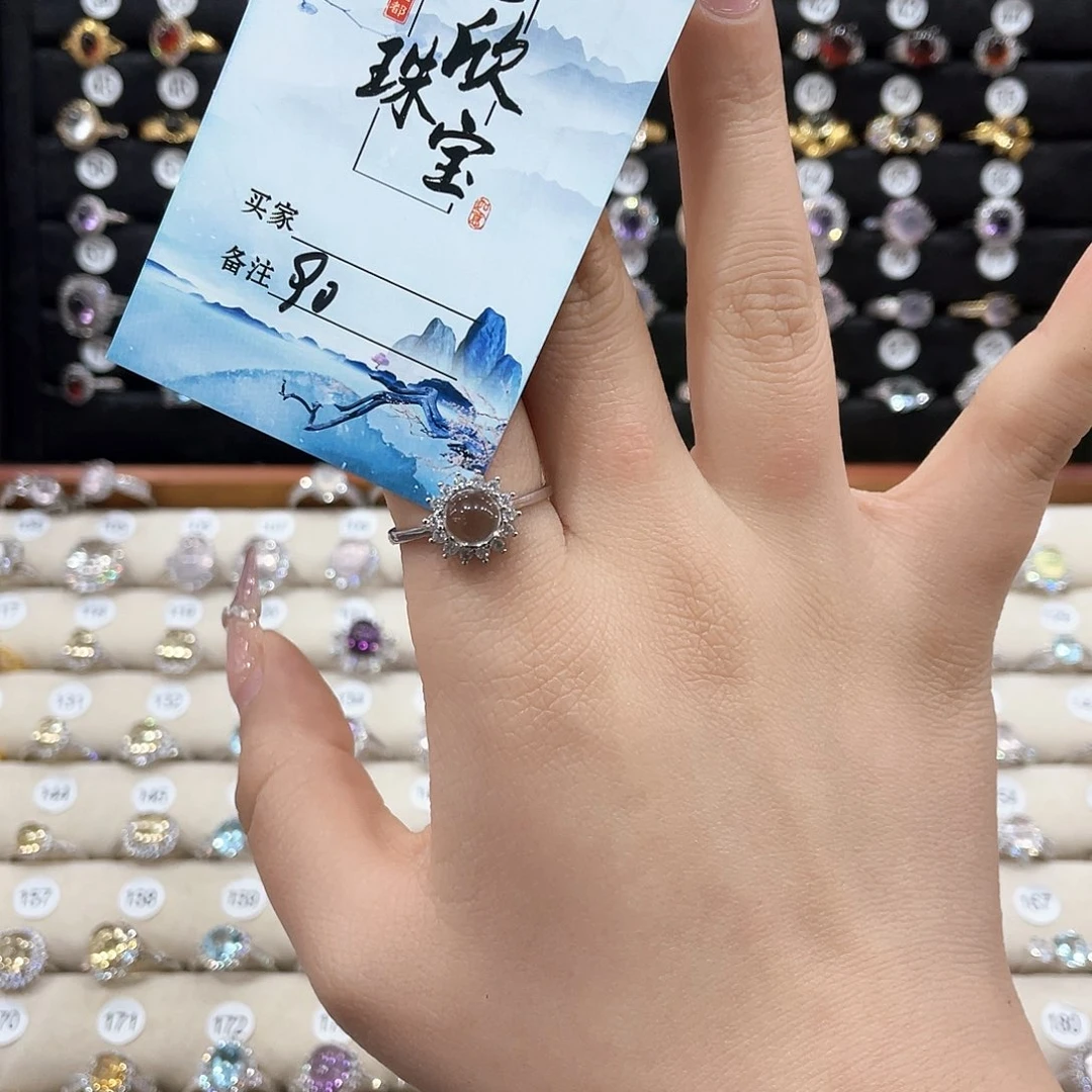 黄晶戒指银S925镶嵌绿****?90