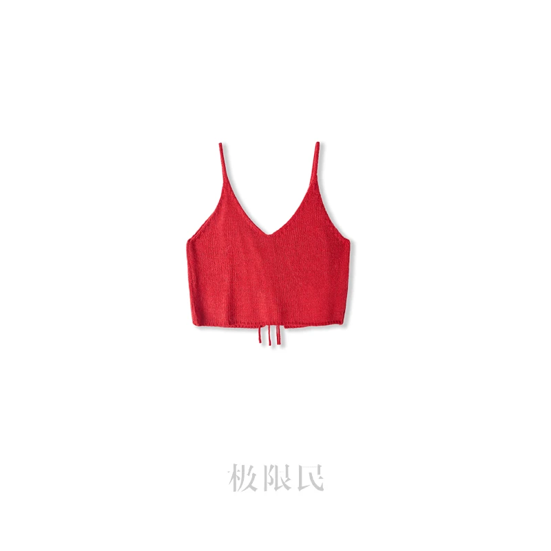 极限民《洛伊》秋季前后两穿叠穿外搭针织吊带背心F5314B2904