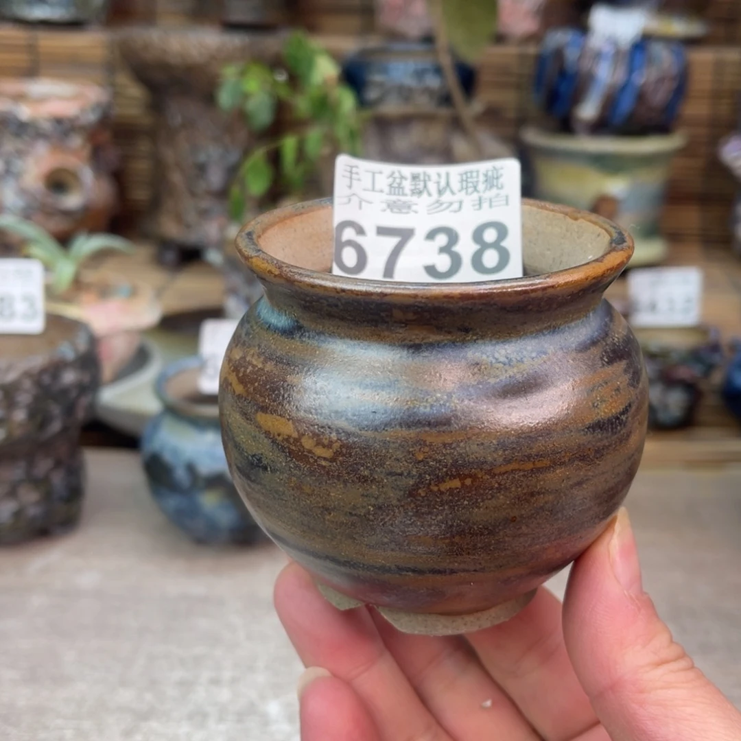 手工花盆默认瑕疵完美者勿拍