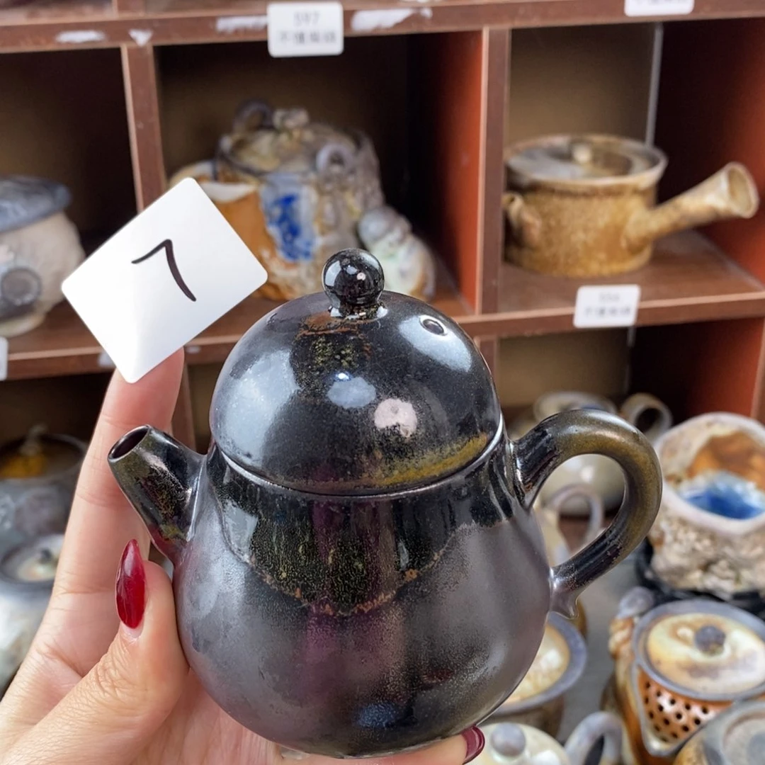 乌金微微开梨形壶～一起喝茶