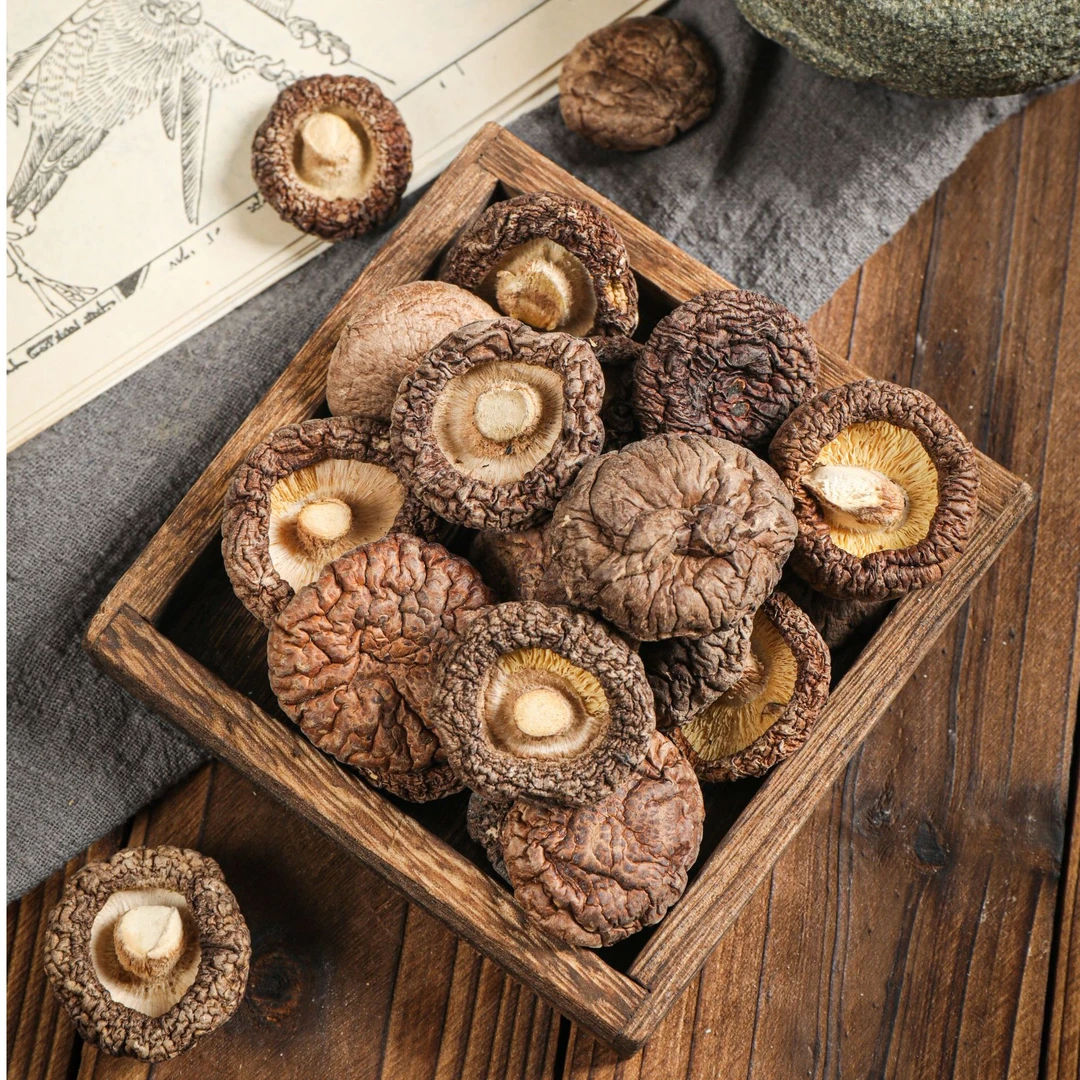 农家肉厚无根干香菇煲汤炒肉营养美味特产食材