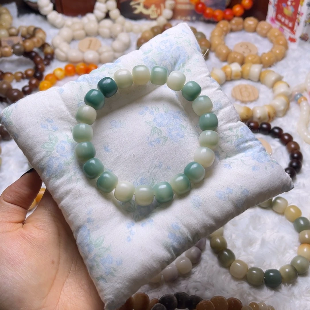 你***睡菩提根/象牙果手串507薄荷奶绿