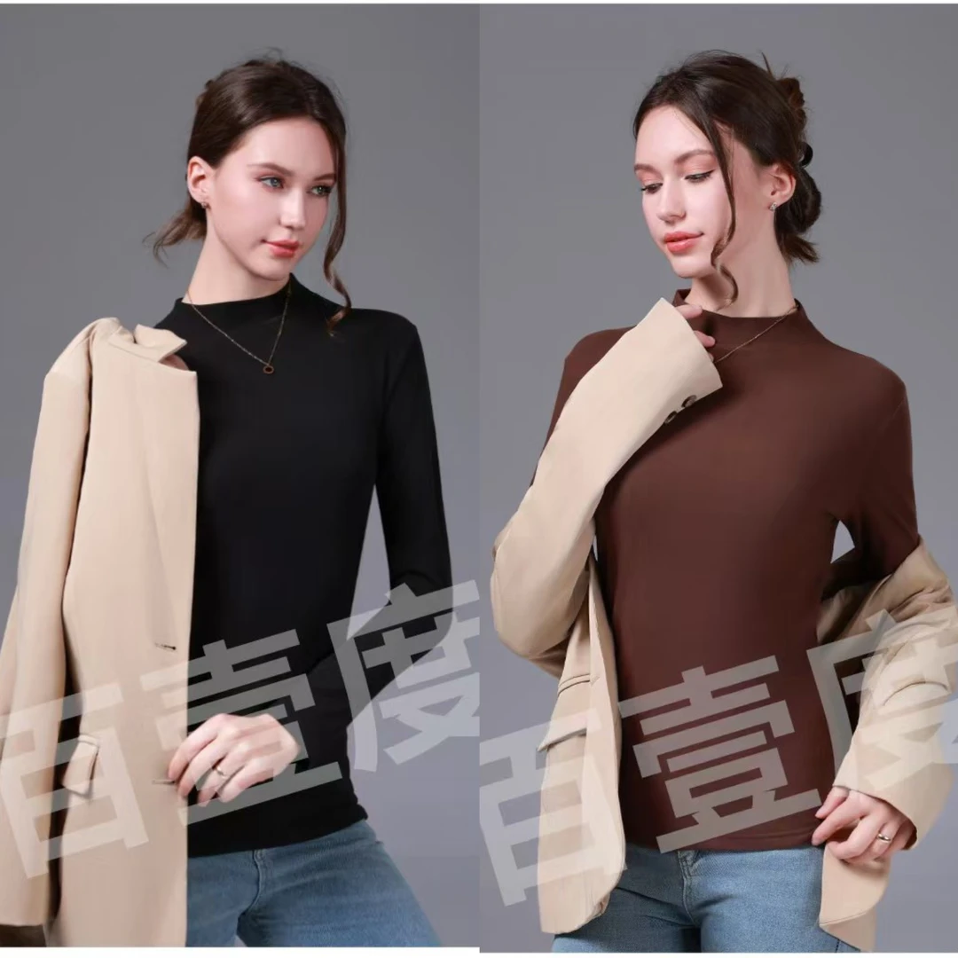 【粉丝专属】新款中高领双面德绒7A抗菌打底衫 2432#(t）