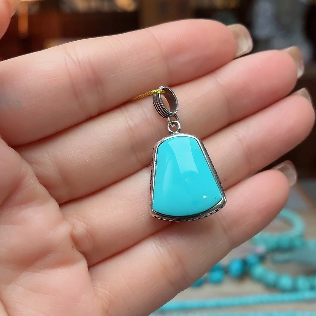 银S925镶嵌绿松石珠宝奇石