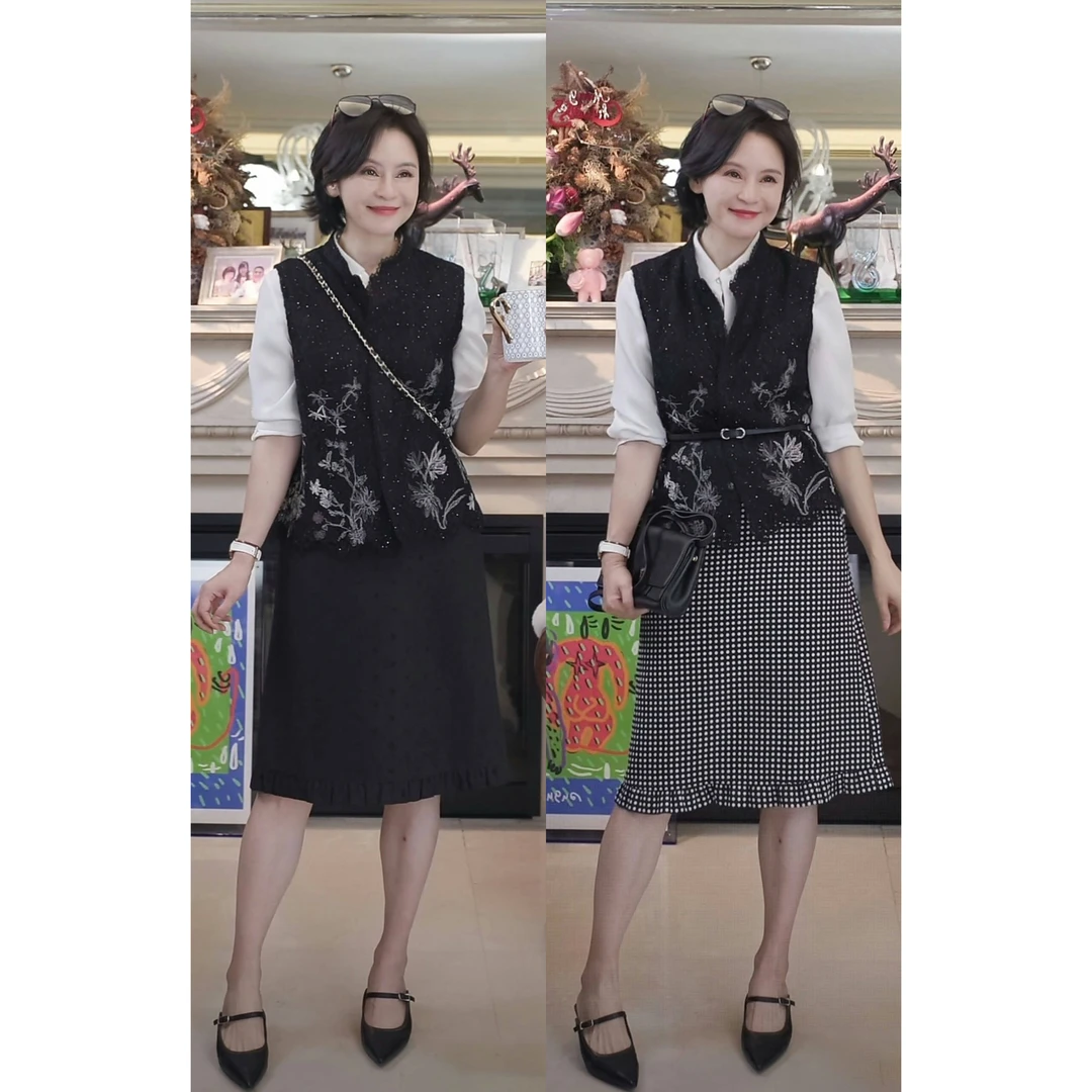 我是摩羯 蝶恋花马甲 9.2W刺绣蕾丝珠片新中式秋外套