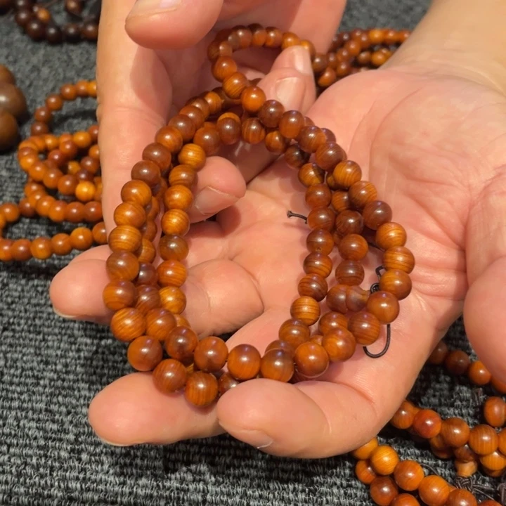 柏木（崖柏）0.8x108粒红油手链