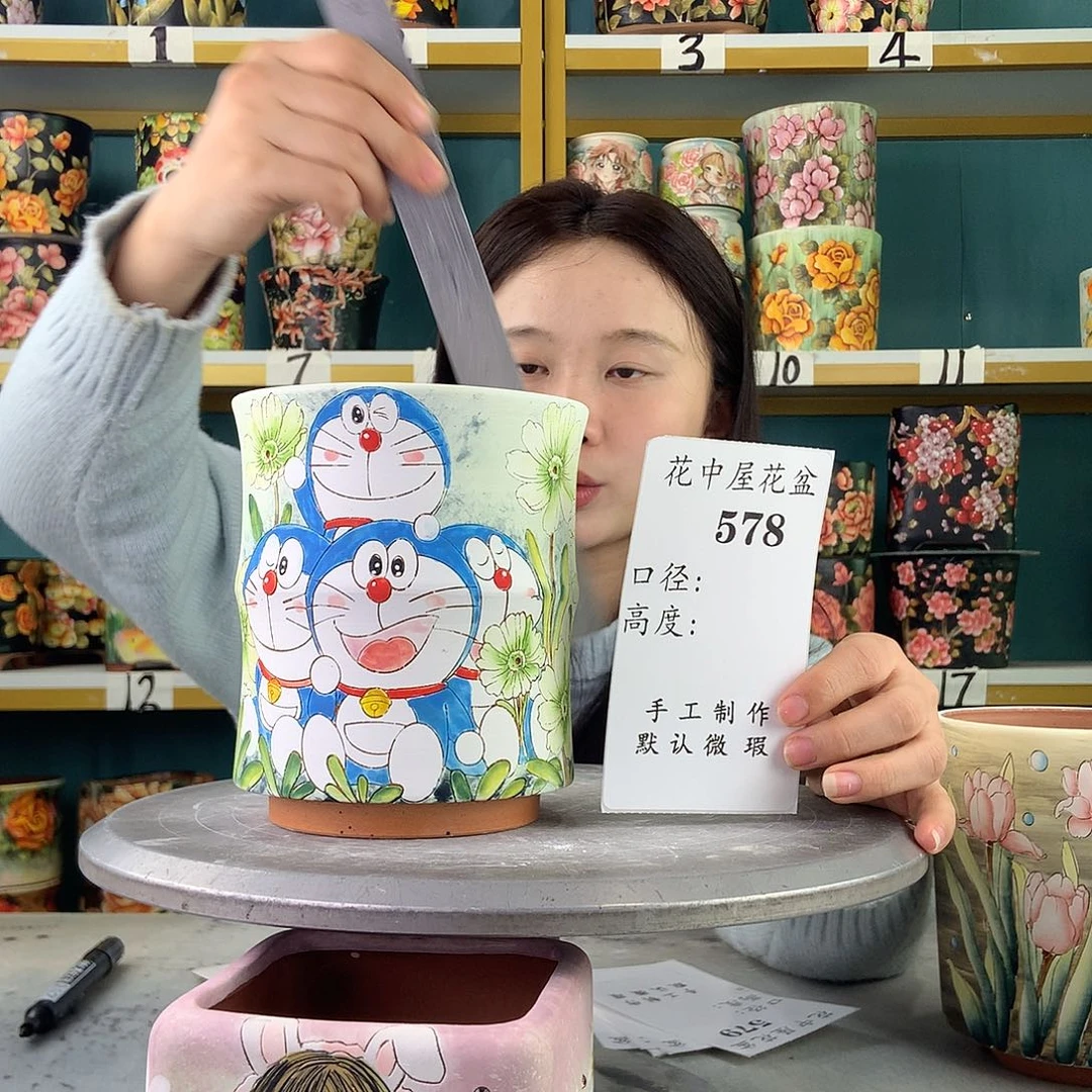 陶景德镇手工花盆578