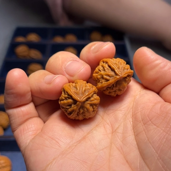 文玩核桃把件三棱8471