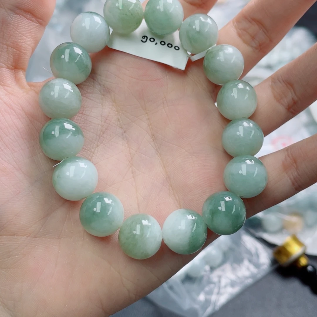 未镶嵌定制翡翠珠串13.0