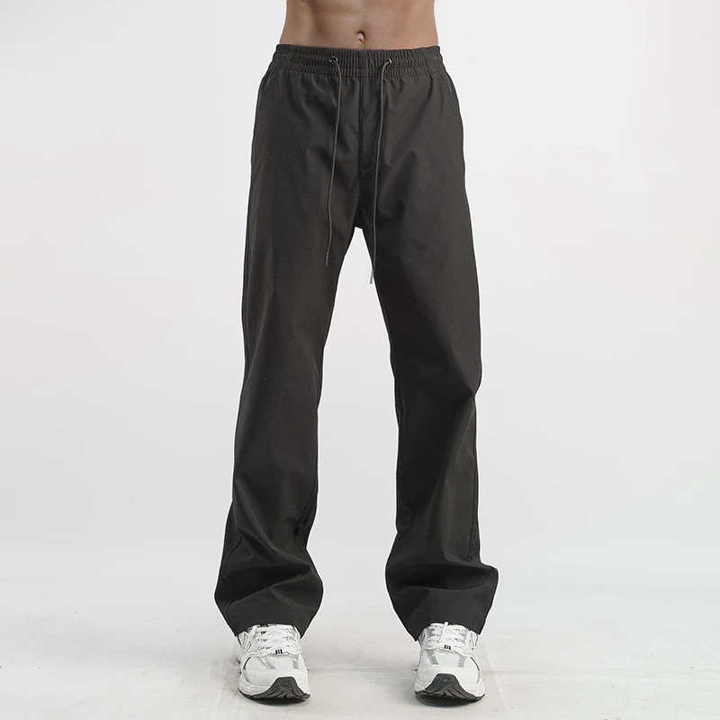 梦泡男生百搭休闲裤子直筒裤运动裤冲锋裤男款宽松男士冰丝休闲裤