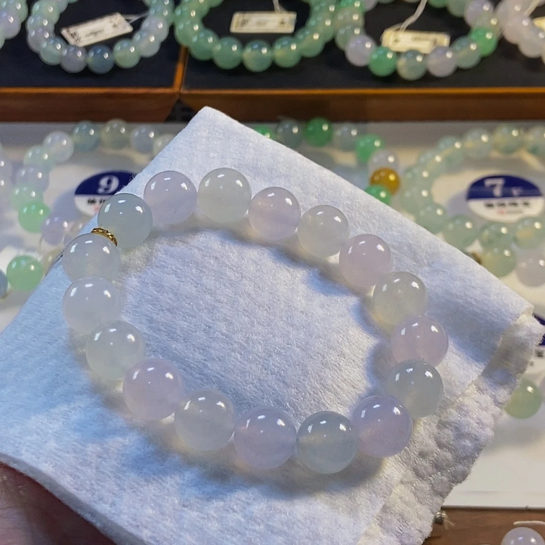 定制翡翠未镶嵌翡翠手串卡11.8