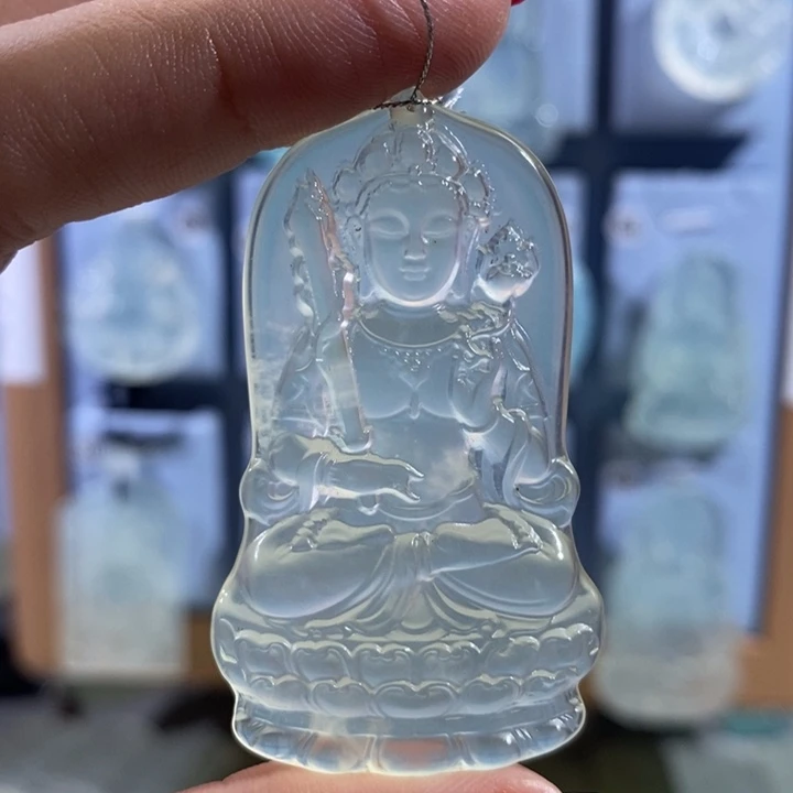 时***友岫玉未镶嵌颈饰吊坠