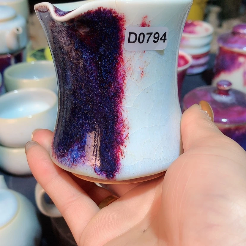 【闪购商品】微瑕钧瓷主人杯摆件工艺品